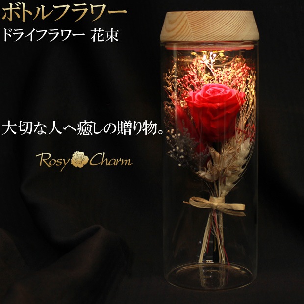 専用＊ Jumbo bottleドライフラワーボトル　D.Nプロテア ローズボトル プリザーブドフラワー ドライフラワー ガラスボトル